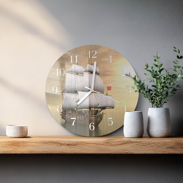 Horloge ronde Bateau
