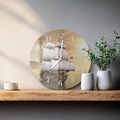 Horloge ronde Bateau