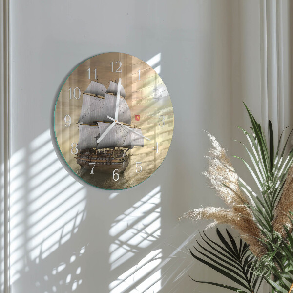 Horloge ronde Bateau