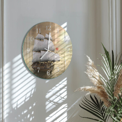 Horloge ronde Bateau