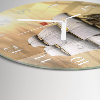 Horloge ronde Bateau