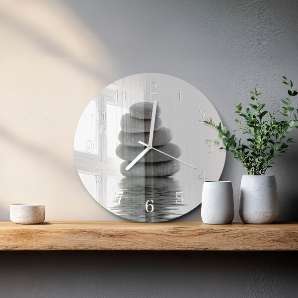 Horloge ronde Pierres