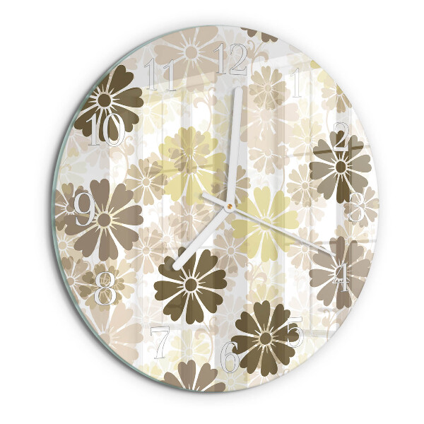 Horloge ronde Art floral