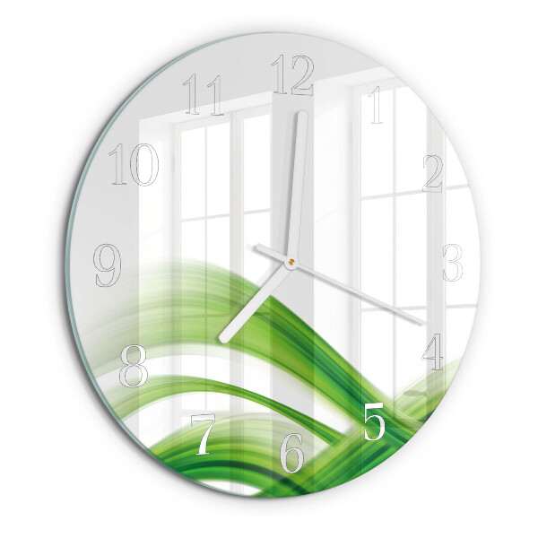 Horloge ronde Vague abstraite