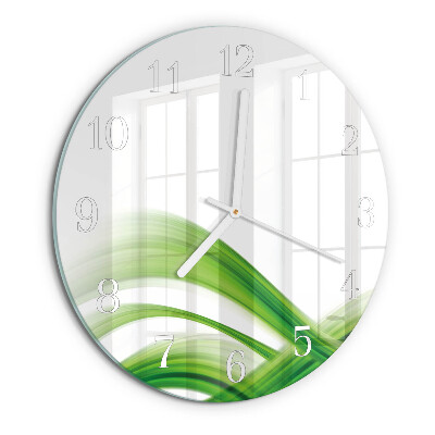 Horloge ronde Vague abstraite