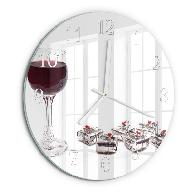 Horloge ronde Verre à vin