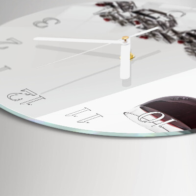 Horloge ronde Verre à vin