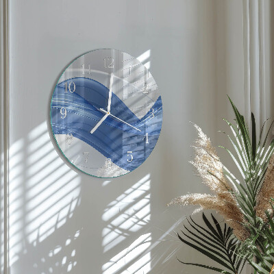 Horloge ronde Lignes abstraites