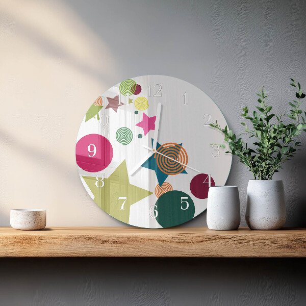 Horloge ronde Étoiles