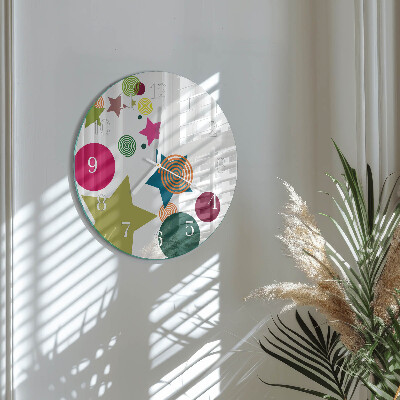 Horloge ronde Étoiles