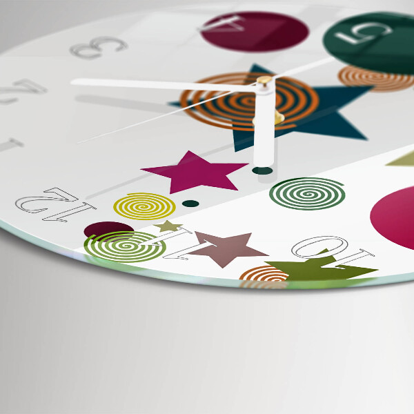 Horloge ronde Étoiles