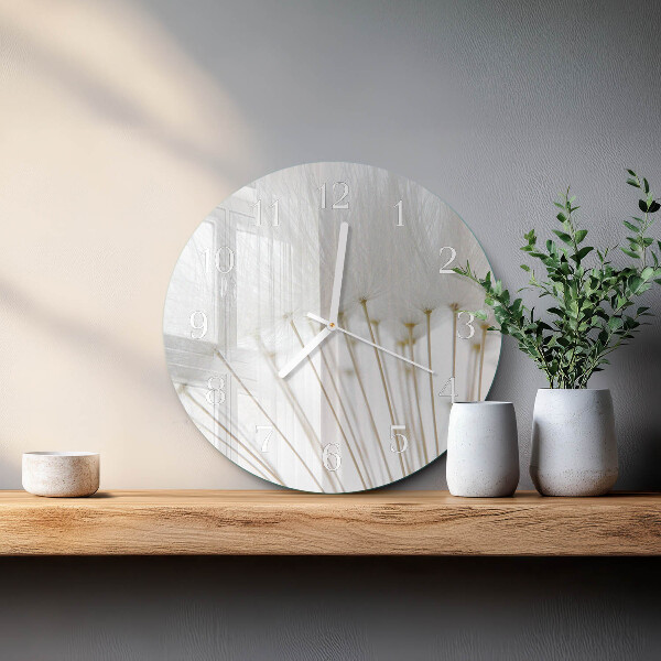 Horloge ronde Pissenlit