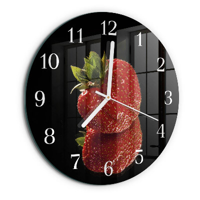 Horloge ronde Fraise