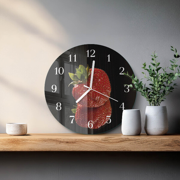 Horloge ronde Fraise