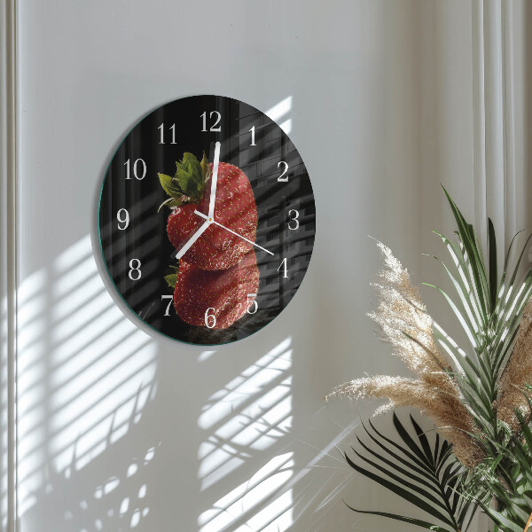 Horloge ronde Fraise