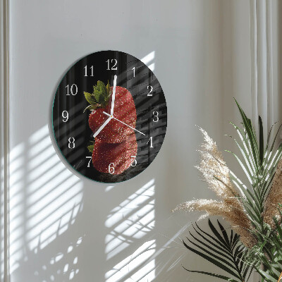 Horloge ronde Fraise