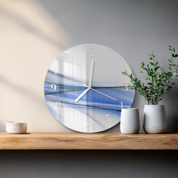 Horloge ronde Lignes abstraites