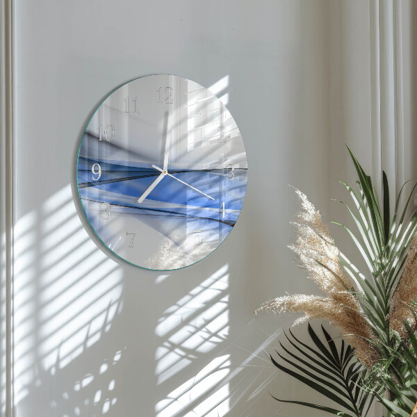 Horloge ronde Lignes abstraites