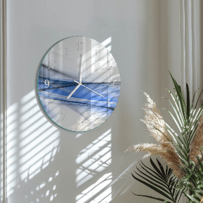 Horloge ronde Lignes abstraites