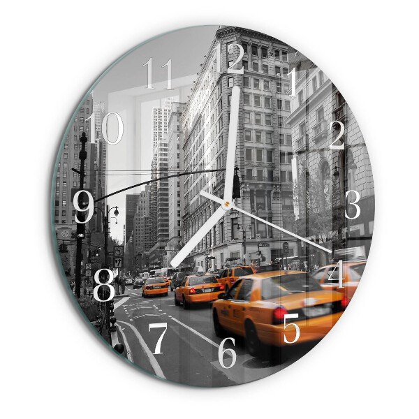 Horloge ronde Taxi de New York