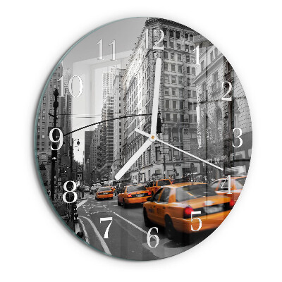 Horloge ronde Taxi de New York