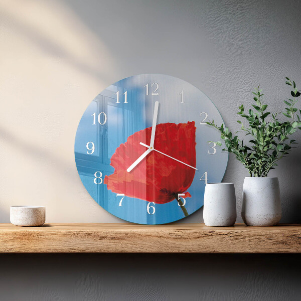 Horloge ronde Pavot
