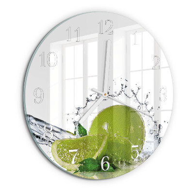 Horloge ronde Eau de chaux