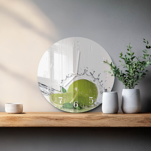 Horloge ronde Eau de chaux