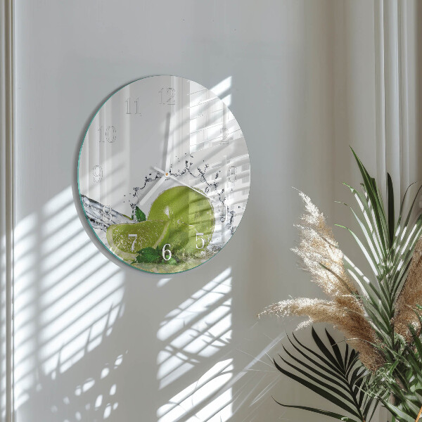 Horloge ronde Eau de chaux