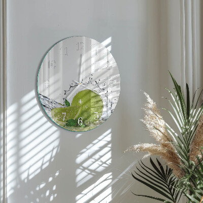 Horloge ronde Eau de chaux