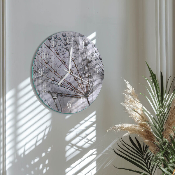 Horloge ronde Pissenlit