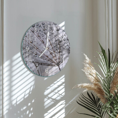 Horloge ronde Pissenlit