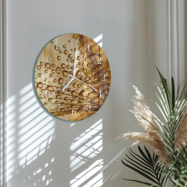 Horloge ronde Pissenlit