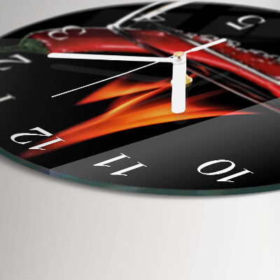 Horloge ronde Feu de piment