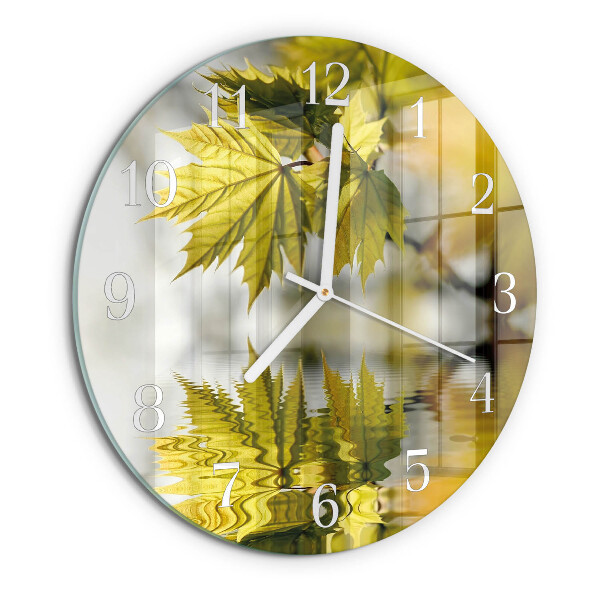 Horloge ronde Feuille d'érable