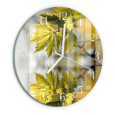 Horloge ronde Feuille d'érable