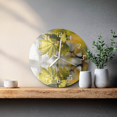 Horloge ronde Feuille d'érable