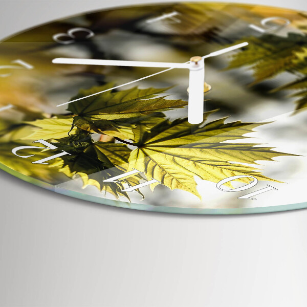 Horloge ronde Feuille d'érable