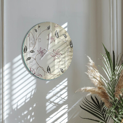 Horloge ronde Art floral