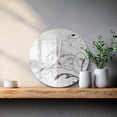 Horloge ronde Art floral