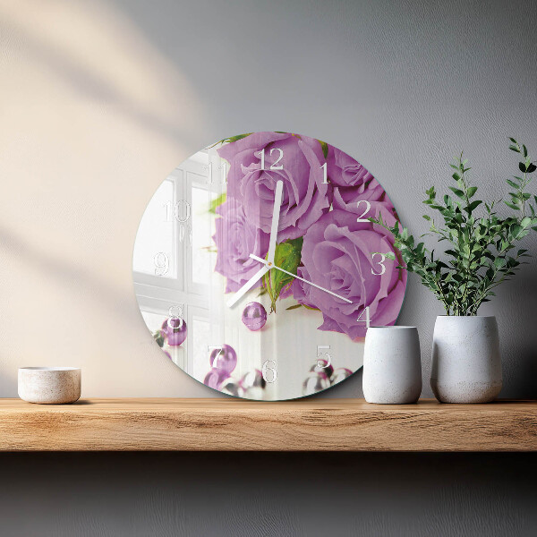 Horloge ronde Roses