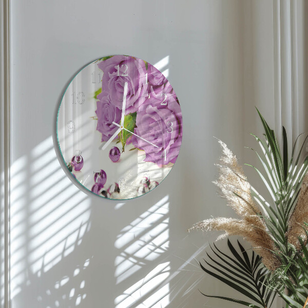 Horloge ronde Roses