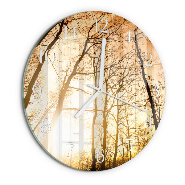Horloge ronde Arbres