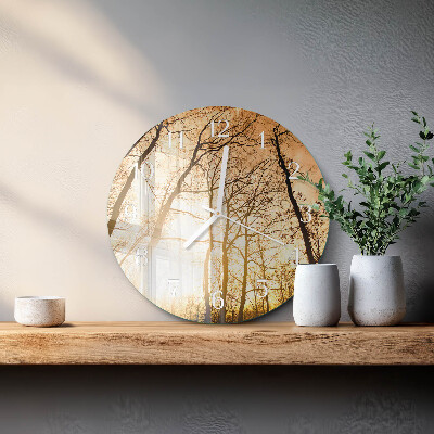 Horloge ronde Arbres