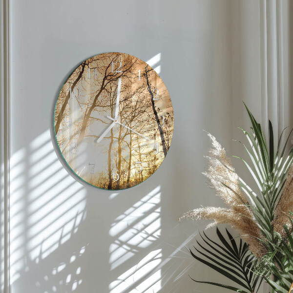 Horloge ronde Arbres
