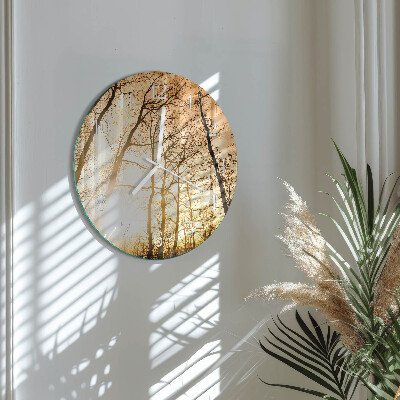 Horloge ronde Arbres