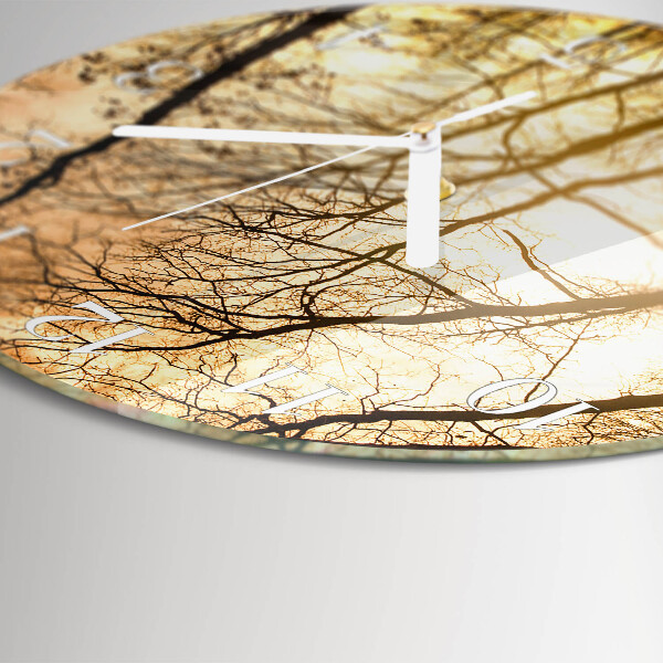 Horloge ronde Arbres