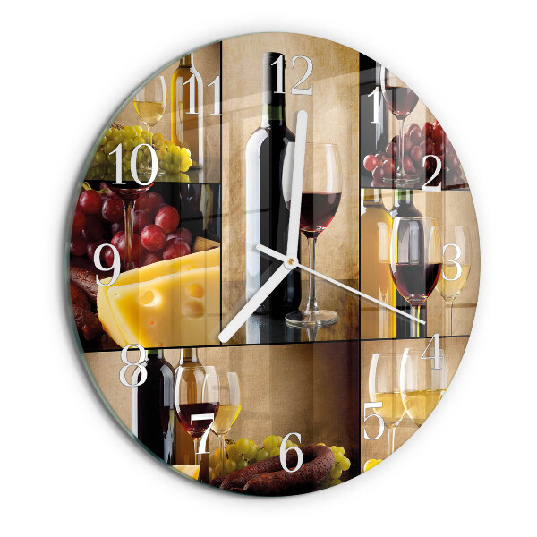 Horloge ronde Bouteille de vin