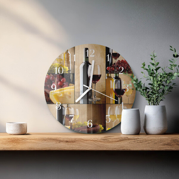 Horloge ronde Bouteille de vin