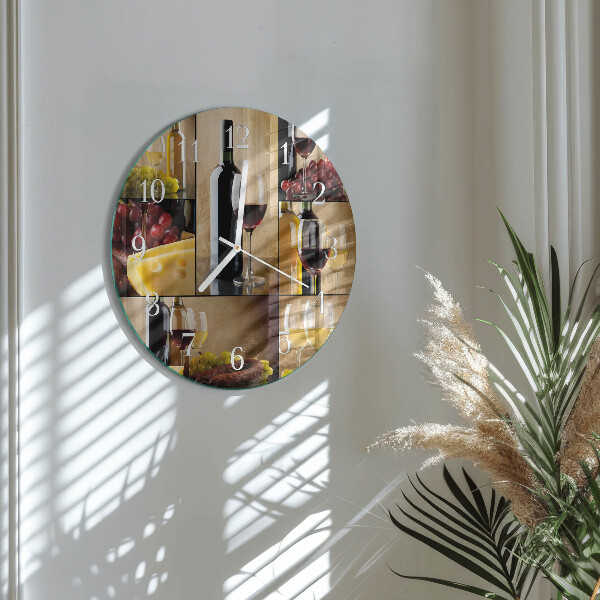 Horloge ronde Bouteille de vin